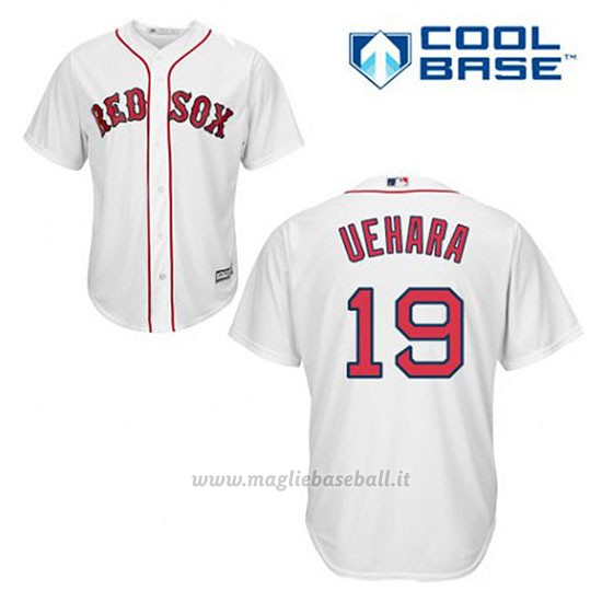 Maglia Baseball Uomo Boston Red Sox 19 Koji Uehara Bianco 1ªCool Base
